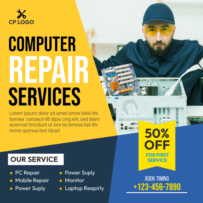 Free Service Ad Example Repair Service Ad Template | PosterMyWall