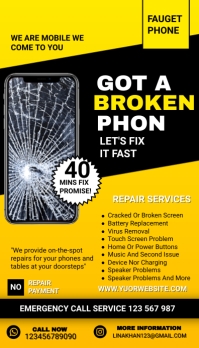 repair service banner, computer repair, Business Card template