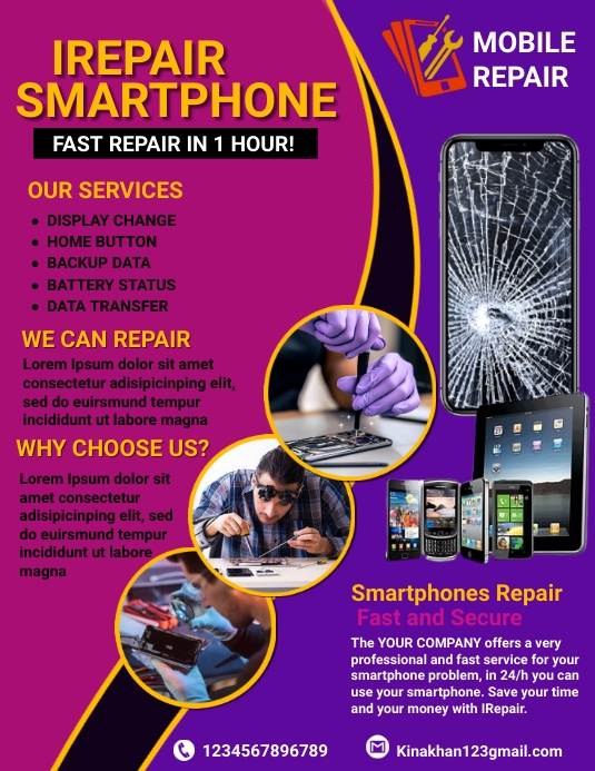 List Six Automotive Trades Which Offer Mobile Repair Services Copy of repair service flyer, mobile repair services, | PosterMyWall