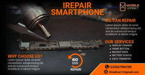 repair service flyer, mobile repair services, Изображение, которым поделились на Facebook template