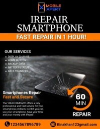 repair service flyer, mobile repair services, template