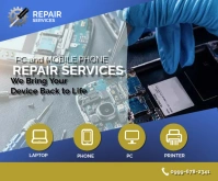 Repair Service Poster Medium Rectangle template