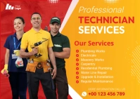 Repair Services Postcard Cartolina template