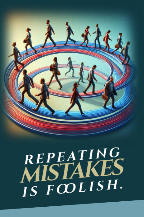 Repeat mistakes Poster template