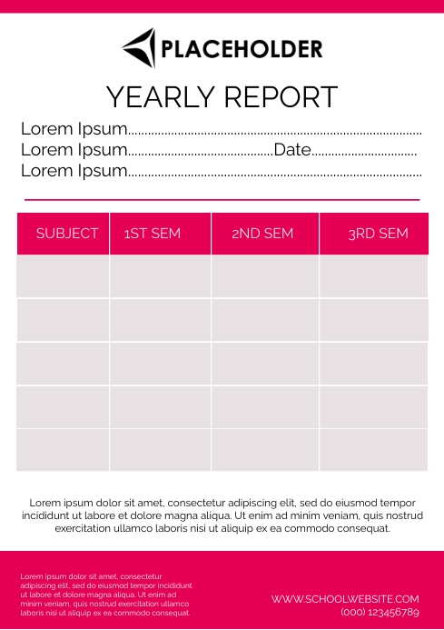 Report Card Template | PosterMyWall