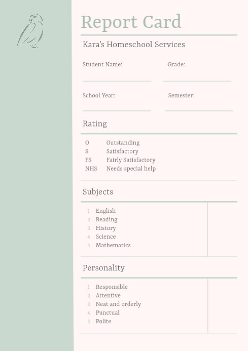 Report Card Template | PosterMyWall