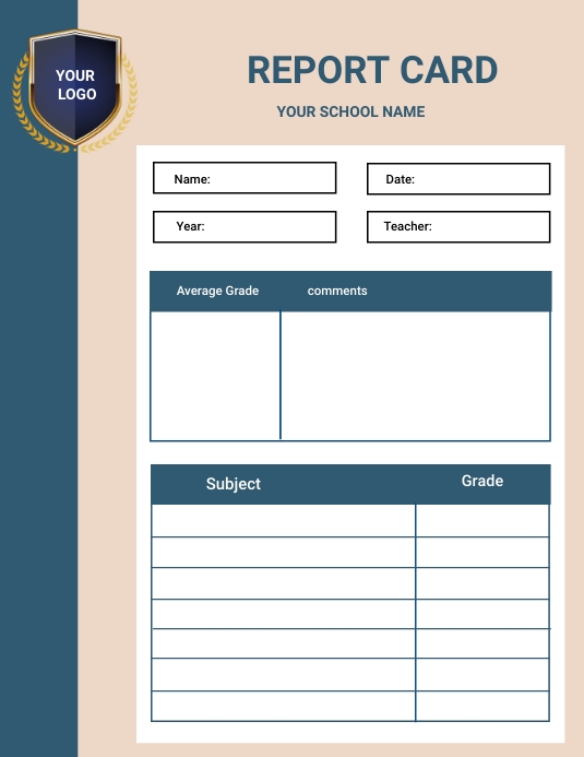 White School Report Card Flyers Template | PosterMyWall White School Report Card Flyers Template | PosterMyWall