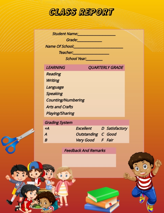 Report Card Template | PosterMyWall