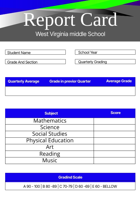 Report Card Graphics Template | PosterMyWall
