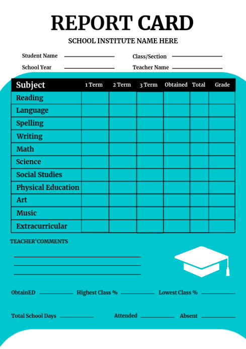 Report card poster Template | PosterMyWall