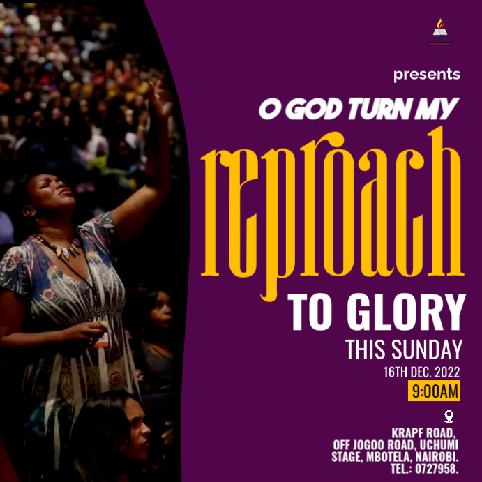 reproach to glory (1) Template | PosterMyWall