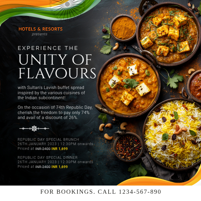 Buffets Advertisement Copy of Republic Day Brunch Buffet Ad Post Template | PosterMyWall