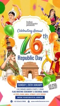 Republic Day Celebration Display Template