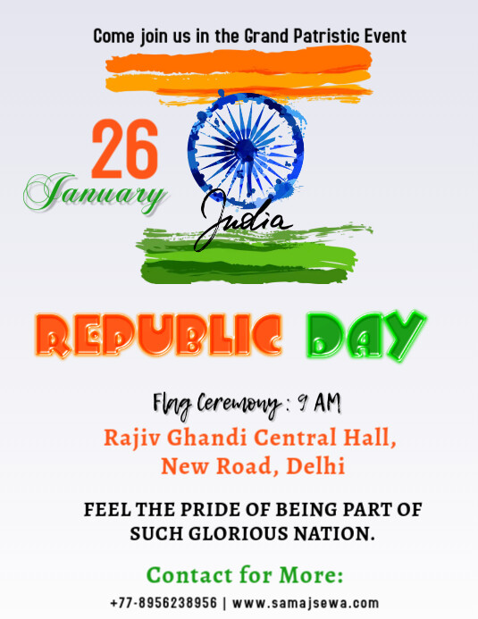 REPUBLIC DAY Folheto (US Letter) template