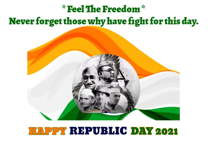 Republic Day Postal template