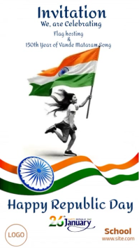 White Republic Day Celebration Instagram Reel Template