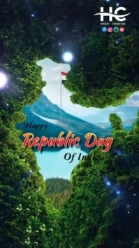 Green Republic Day of India Instagram Reel Template