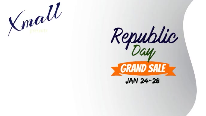 Republic Day Sale Banner Vídeo de capa do Facebook (16:9) template