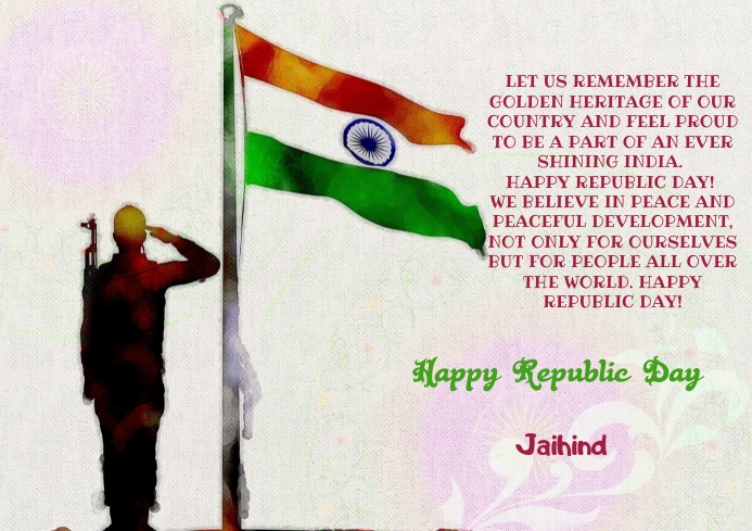 Republic Day Wishes A4 template