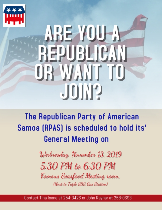Republican Meeting Template | PosterMyWall