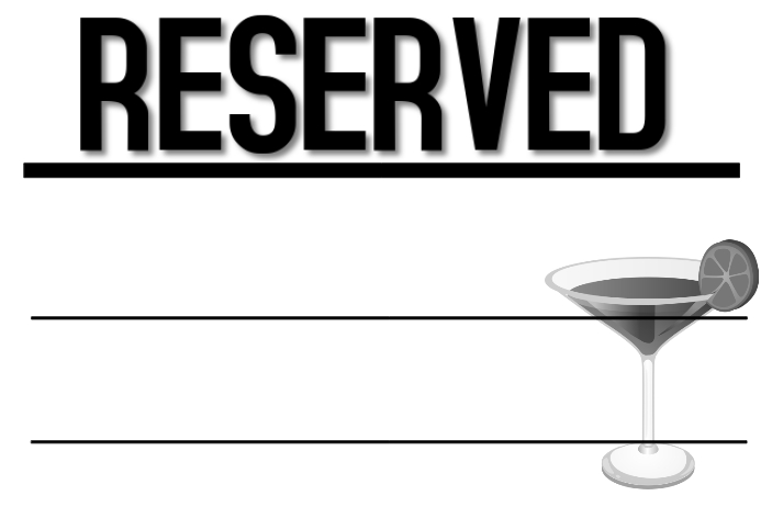 Reserved Bar Sign Template Postermywall