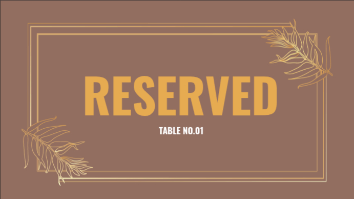 Copy of Reserved | PosterMyWall