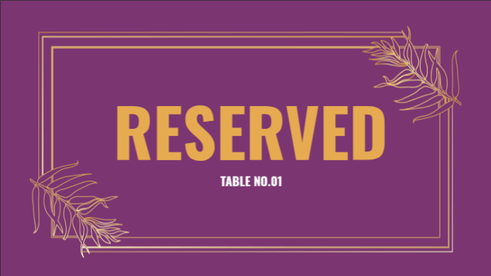 Reserved Presentation (16:9) template