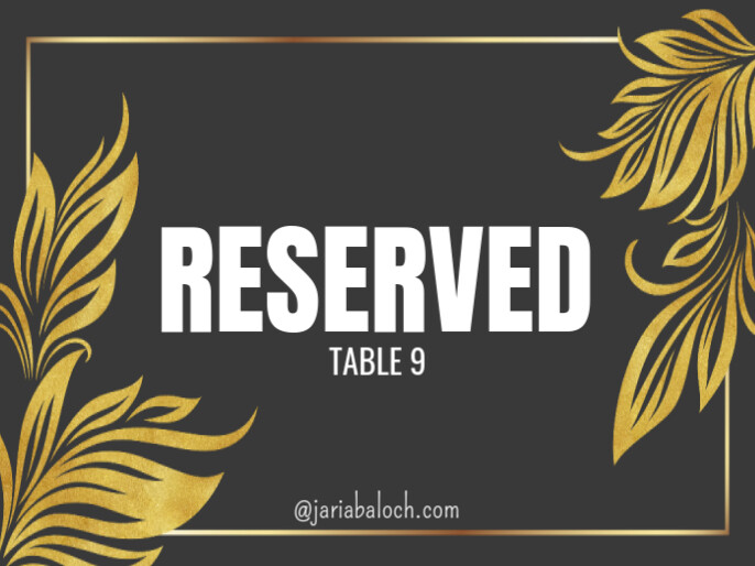 Reserved Template | PosterMyWall