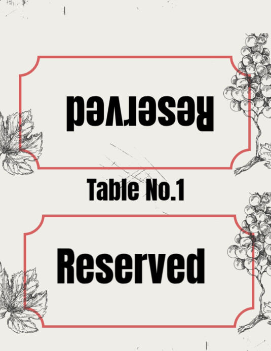 Reserved Flyer (US Letter) template