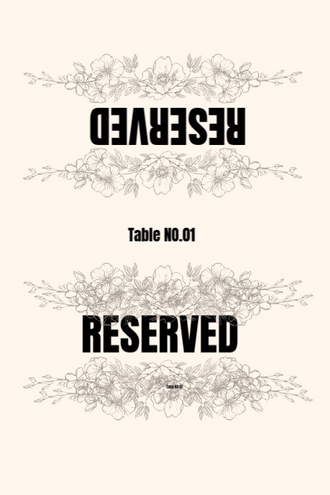 Reserved Poster template