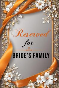 Reserved for brides family poster ad design Grafika na Pinterest template