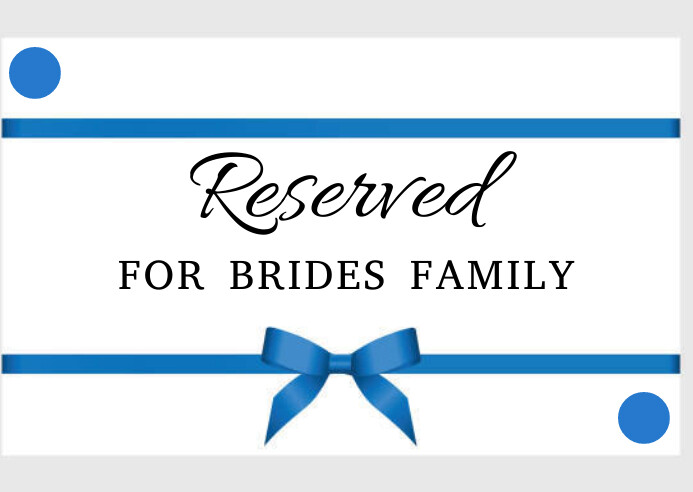 Reserved for family postcard Poskaart template