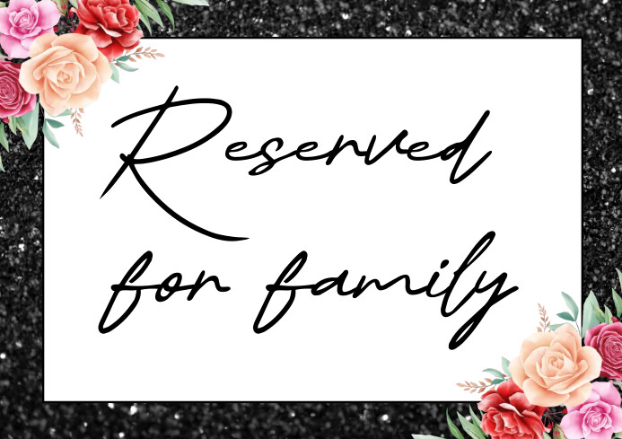 Copy of Reserved Printable Reserved Wedding Sign | PosterMyWall