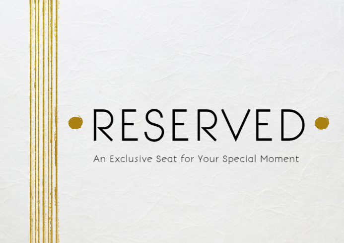 Modèle reserved sign | PosterMyWall