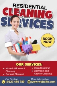Residential Cleaning Services Póster template