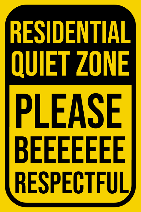 Quiet Zone Sign Printable