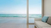 Resort Beach Zoom Virtual Background Video Presentation (16:9) template