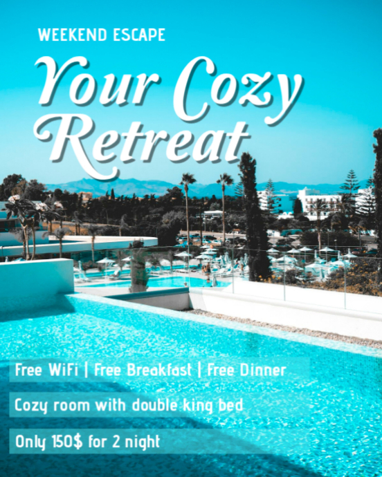 Resort Faceplate Example Resort Template | PosterMyWall
