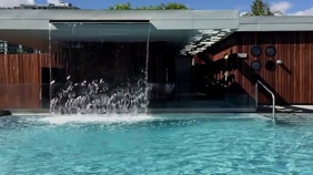 Resort Pool Zoom Virtual Background Video Presentation (16:9) template