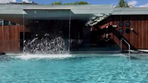 Resort Pool Zoom Virtual Background Video Præsentation (16:9) template