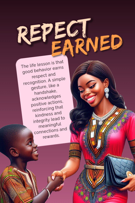 Respect earned Poster template