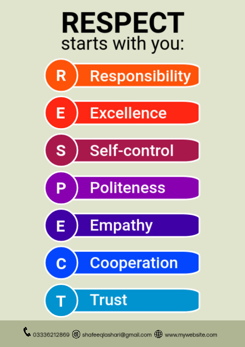 Respect Starts with you Template | PosterMyWall