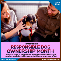 dog ownership awareness Instagram-opslag Template