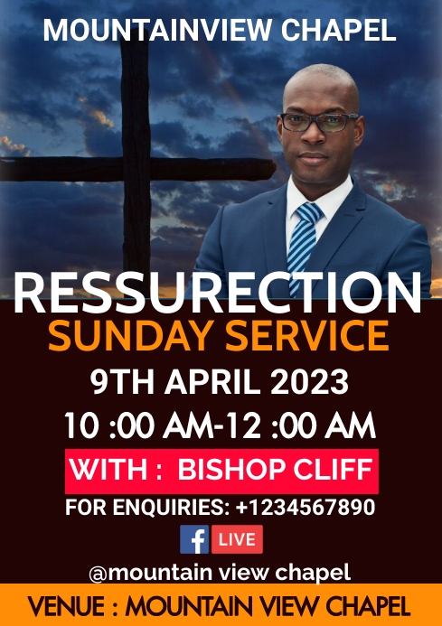 Plantilla de Ressurection flyer template | PosterMyWall