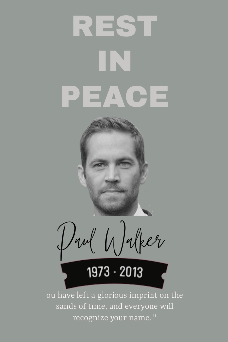 Rest In Peace Template PosterMyWall