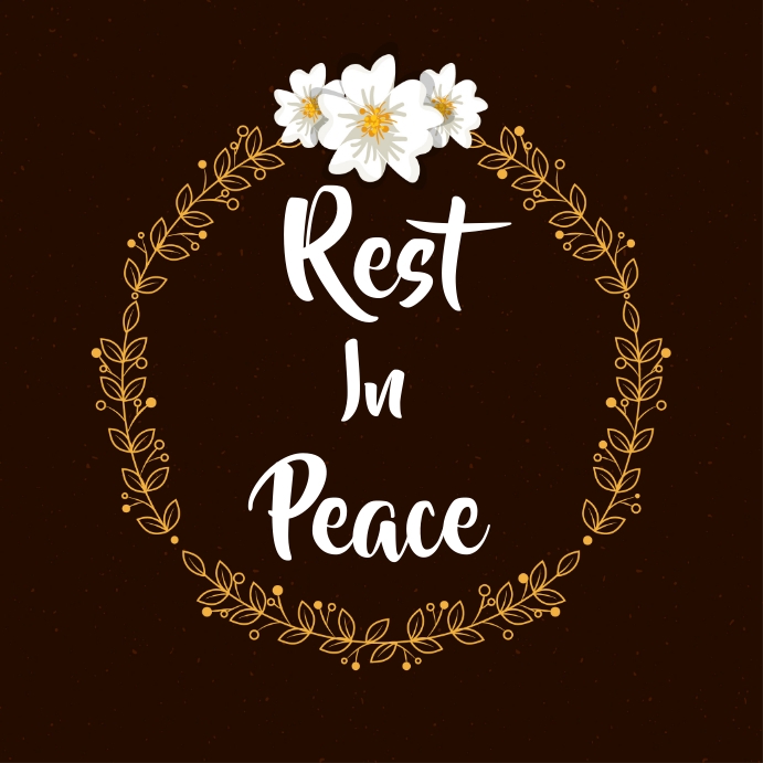 REST IN PEACE โพสต์บน Instagram template