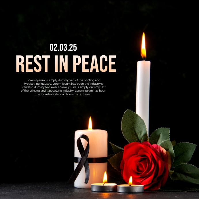Rest in peace Template PosterMyWall Rest in peace Template PosterMyWall