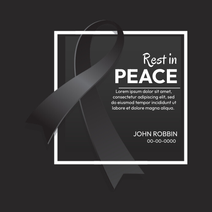 Rest in Peace Template PosterMyWall