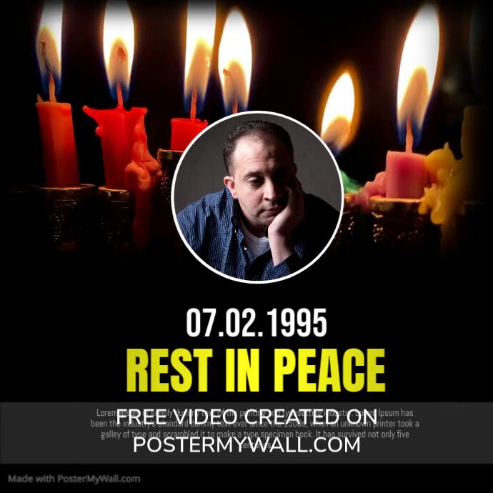 Rest in peace Template | PosterMyWall