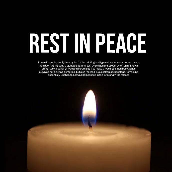 Rest in peace Template PosterMyWall Rest in peace Template PosterMyWall